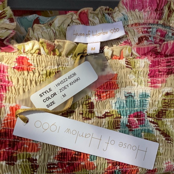 House Of Harlow 1960 Tiered Floral Ruffle Maxi Dress, Medium - Picture 7 of 8